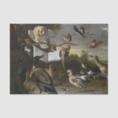 音楽的な鳥の絵を描くことの群 薄葉紙 (正面)