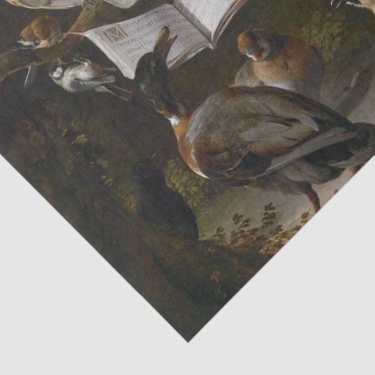 音楽的な鳥の絵を描くことの群 薄葉紙 (詳細)