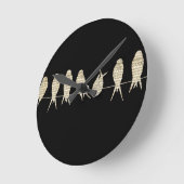 音楽的な鳥 ラウンド壁時計 (傾斜)