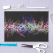 音楽的にカラフルな音楽ノート 薄葉紙 (クラフト)