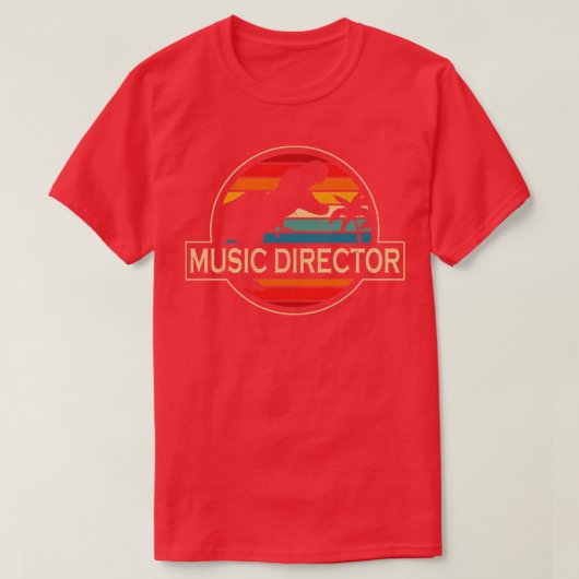 音楽監督の恐竜 Tシャツ (デザイン正面)