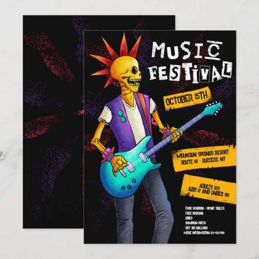 音楽祭招待状 招待状 (正面/裏面)