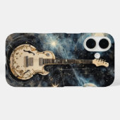 音楽空間に浮かぶエレクトリックギターのカバー Case-Mate iPhoneケース (裏面 (横))