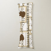 音楽紙ギターの背景 ボディピロー (正面縦)