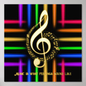 音楽素晴らし愛好家引用文アールネオサイケデリックン 箔ポスター (正面)