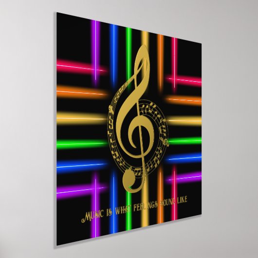 音楽素晴らし愛好家引用文アールネオサイケデリックン 箔ポスター (レイダウン)