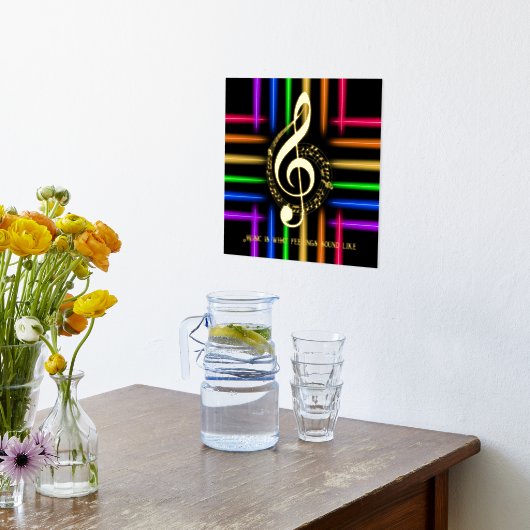 音楽素晴らし愛好家引用文アールネオサイケデリックン 箔ポスター (レイダウン (キッチン))