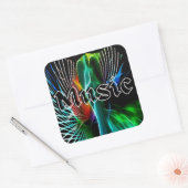 音楽素朴サウンド スクエアシール (封筒)