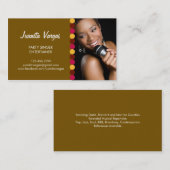 音楽結婚式の歌手の写真の名刺 名刺 (正面/裏面)