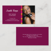 音楽結婚式の歌手の写真の名刺 名刺 (正面/裏面)