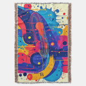 音楽絵を描感情 スローブランケット (正面縦)