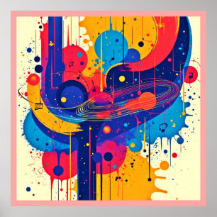 音楽絵を描感情 ポスター