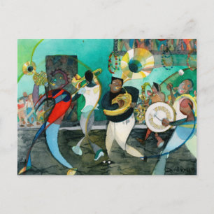音楽絵画の「ニューオーリンズ・ジャズ」 ポストカード