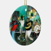 音楽絵画"ニュー・オーリンズジャズ" セラミックオーナメント (右)