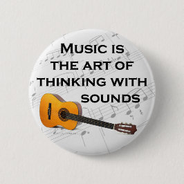 音楽考えるはサウンドギターだ 缶バッジ