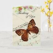 音楽考え蝶の君 カード (黄色い花)