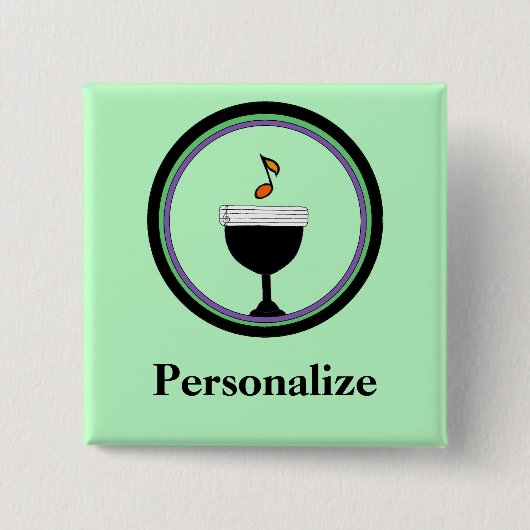 音楽聖餐杯UUの名札は個人化なります 缶バッジ (正面)