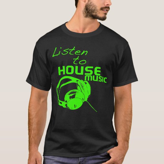 音楽聞を家に Tシャツ (正面)