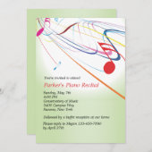 音楽聞リサイタル招待状へ 招待状 (正面/裏面)