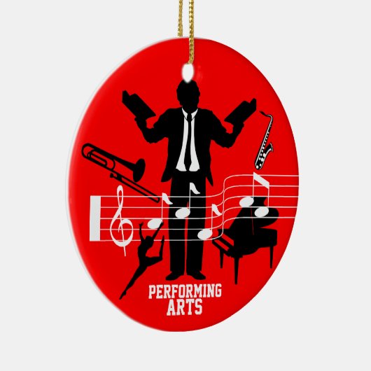 音楽舞台芸術のオーナメントは写真を加えます セラミックオーナメント (右)