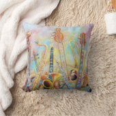 音楽花束の枕 クッション (ブランケット)