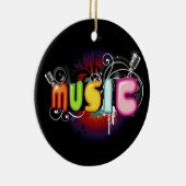 音楽落書きのオーナメント セラミックオーナメント (右)