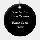 音楽落書きのオーナメント セラミックオーナメント (裏面)