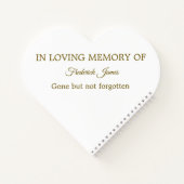 音楽葬儀ハートゲストブック ノートブック (裏面)