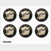 音楽蔵書票 ラウンドシール (シート)