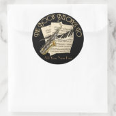 音楽蔵書票 ラウンドシール (バッグ)