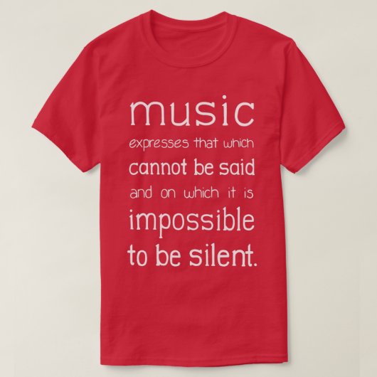 音楽表現手入り引用文 Tシャツ (デザイン正面)