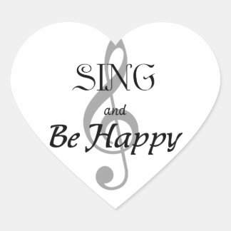 音楽表現「SING and Be Happy」 ハートシール