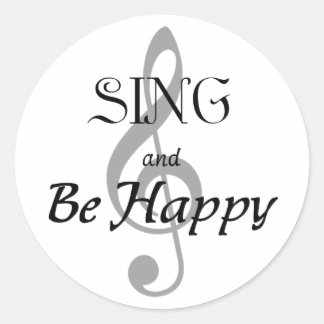 音楽表現「SING and Be Happy」 ラウンドシール