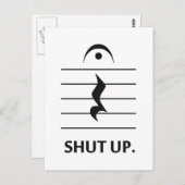音楽表記法でシャットダウン ポストカード (正面/裏面)