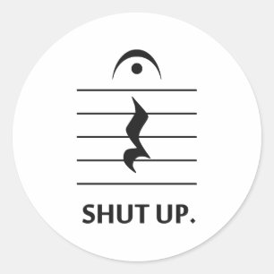 音楽表記法でシャットダウン ラウンドシール