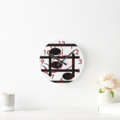 音楽装飾のミュージシャンの音符のト音記号 ラウンド壁時計 (ホーム)