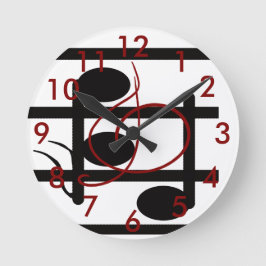 音楽装飾のミュージシャンの音符のト音記号 ラウンド壁時計