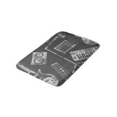 音楽要素：ヴィンテージシームレス背景 バスマット (アングル)