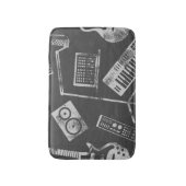 音楽要素：ヴィンテージシームレス背景 バスマット (正面縦)