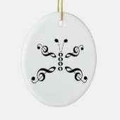 音楽記号の蝶 セラミックオーナメント (右)