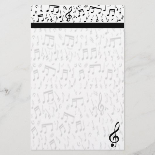 音楽記号文房具 便箋 (正面)