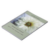 音楽記念物の白い花 ノートブック (左側)