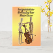 音楽試験おめでとう カード (黄色い花)