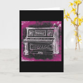 音楽話グリーティングカード カード (黄色い花)