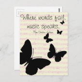 音楽話引用文はがき ポストカード (正面/裏面)