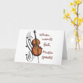 音楽話 カード (黄色い花)