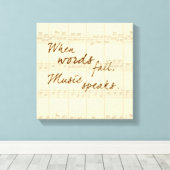 音楽話 キャンバスプリント (インサイチュ (ウッドフロア))