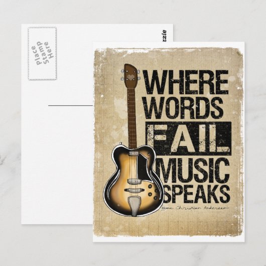 音楽話 ポストカード (正面/裏面)