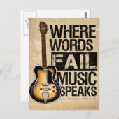 音楽話 ポストカード (正面/裏面)