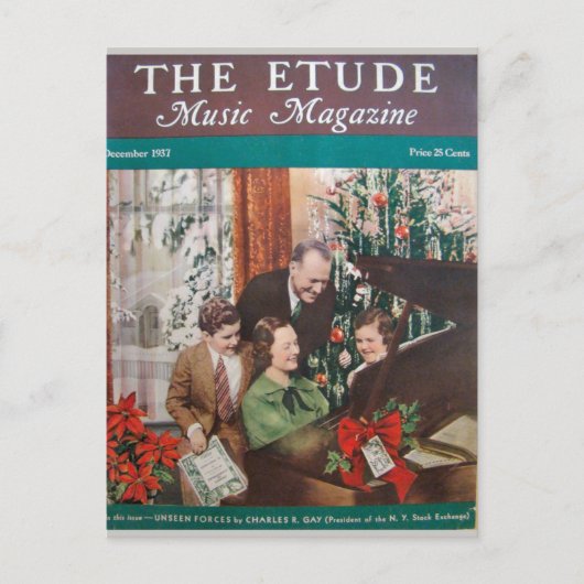 音楽誌「The Ethde」 1937年12月 ポストカード (正面)